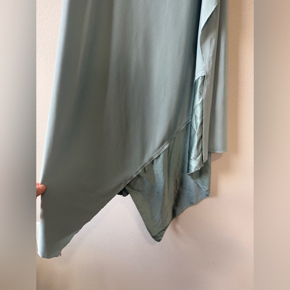 Vintage Newport News Asymmetrical Teal wrap New Preppy Dress size 6 - Picture 5 of 9